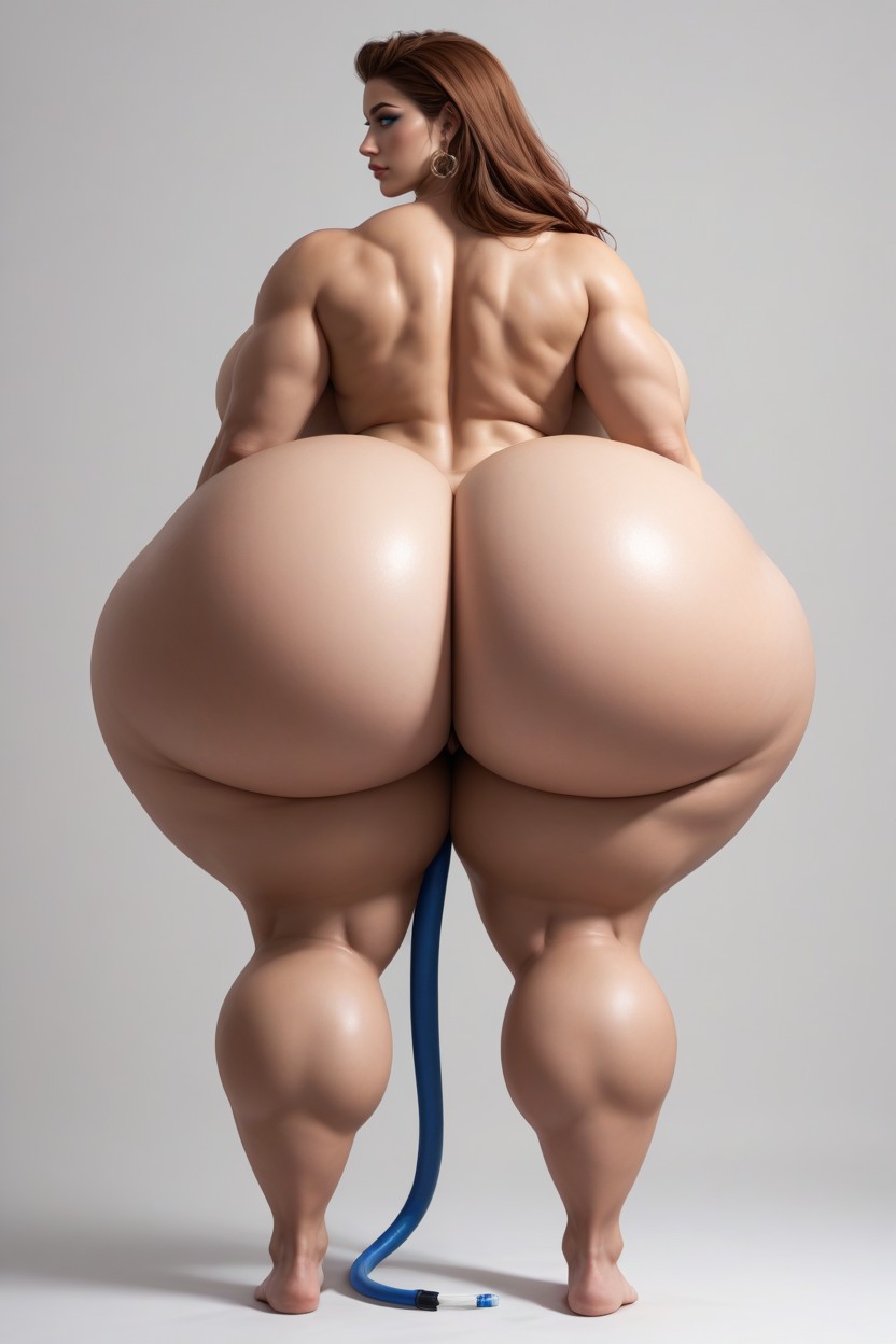Completely Naked, Hands On Knees, Massive Ass AI Porn