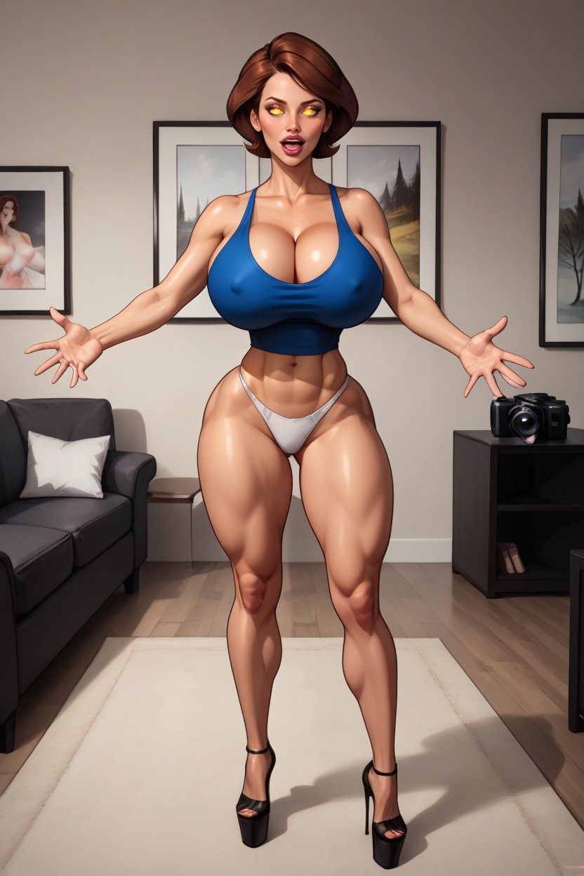 Pastille Pointelle, Black High Heel Shoes, Ultra Realistic MILF AI Porn