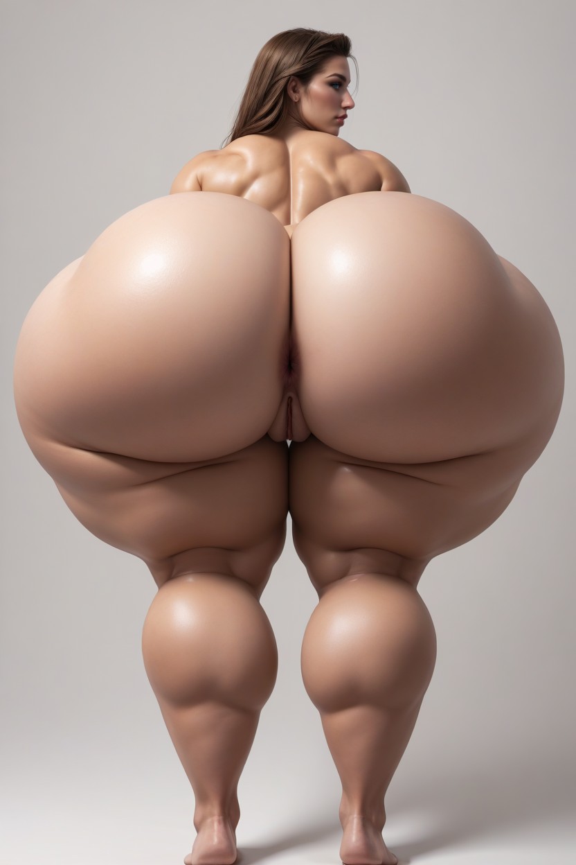 Completely Naked, Hyper Wide Hips, Giant Ass AI Porn