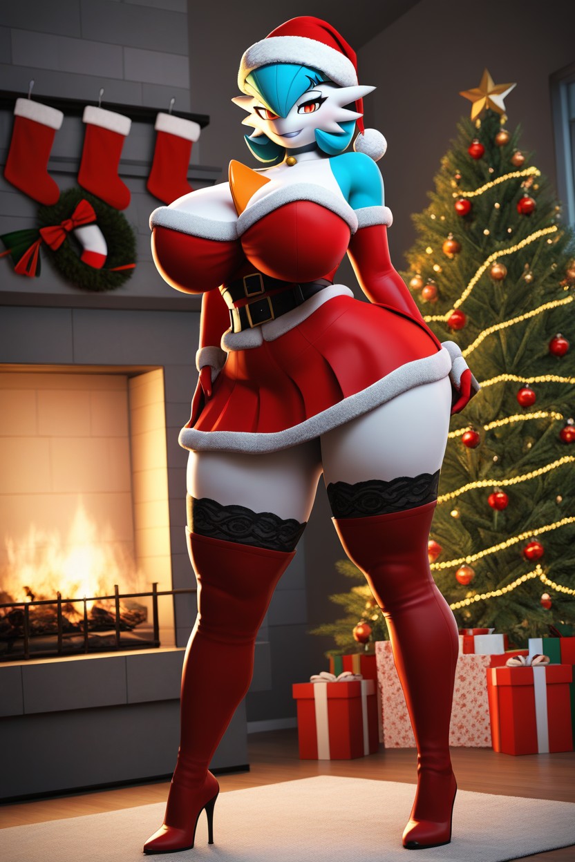 Skirt, Boots, A Large Butt Furry AI Porn