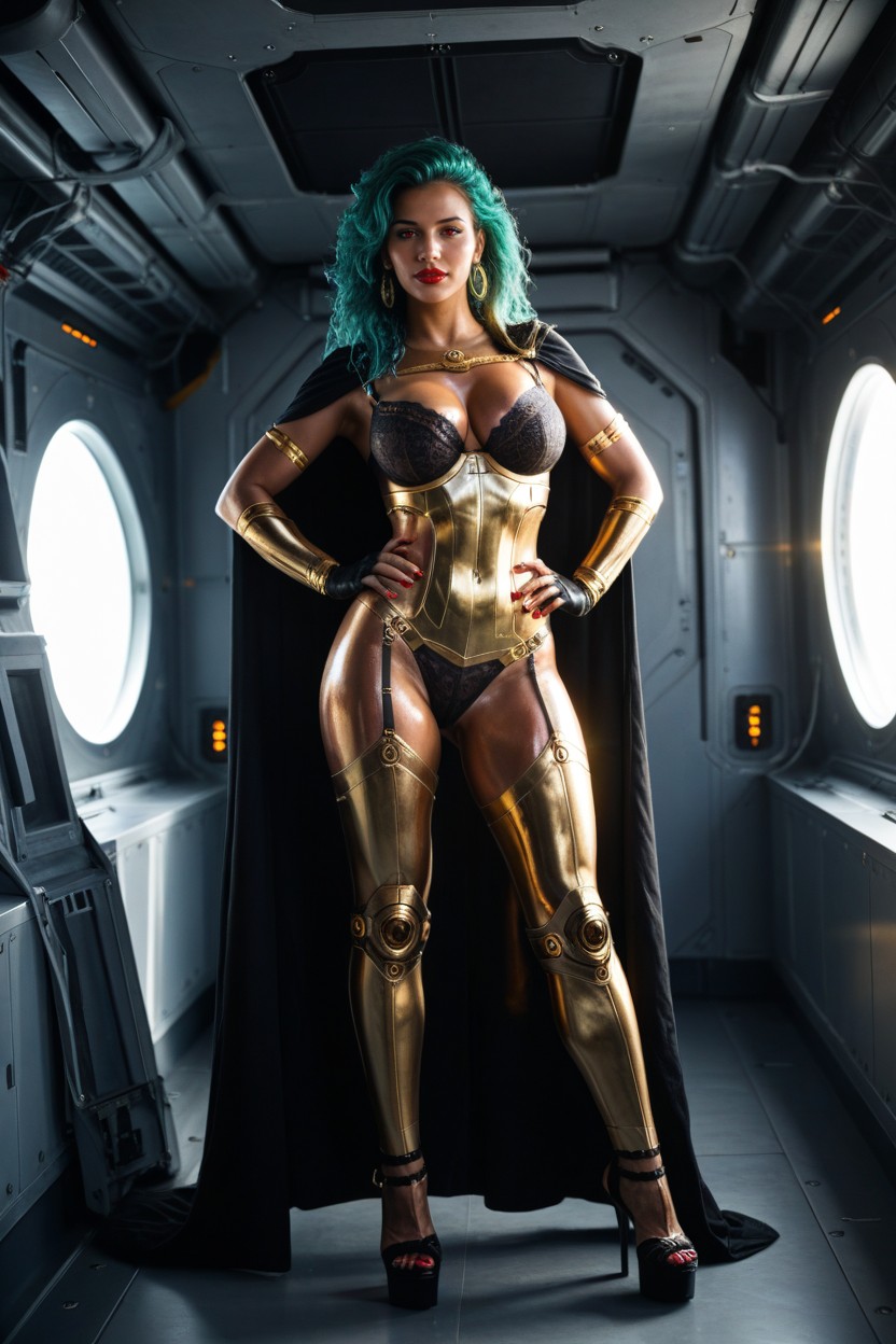 Model, Metallic Body, Noon AI Porn