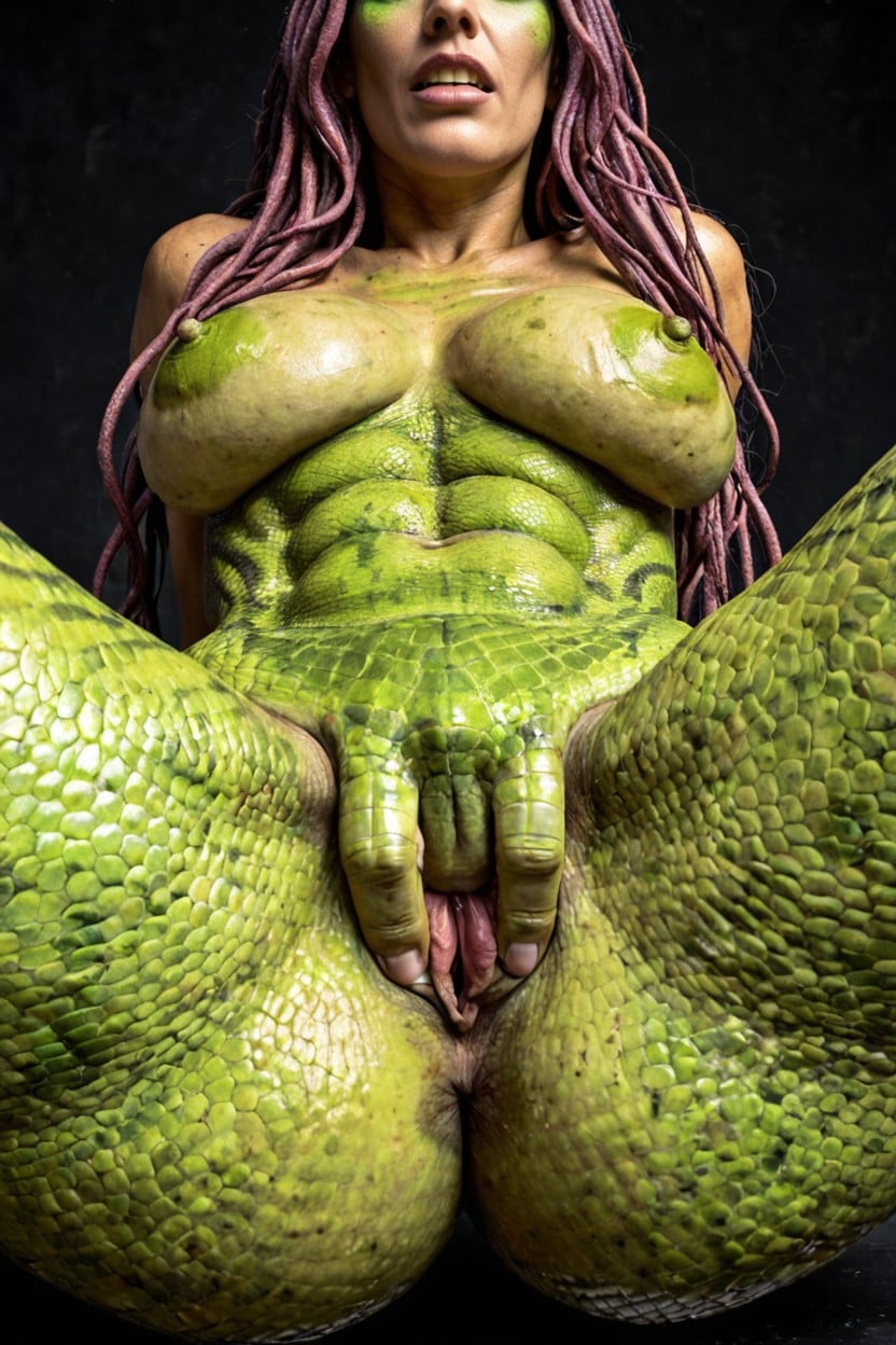 Long Nipples, Scaley Skin, Close Up AI Porn
