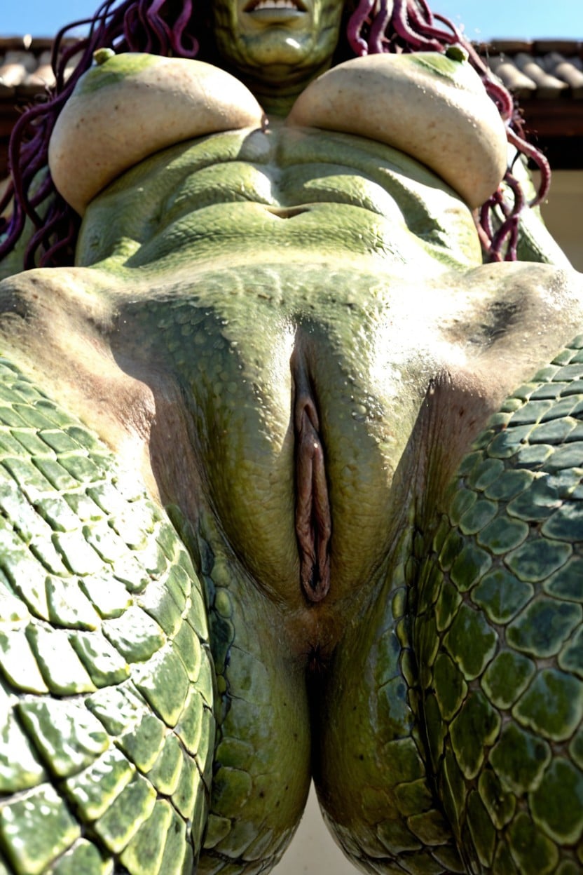 Rear View Pussy, Super Long Nipples, Bottom Up AI Porn