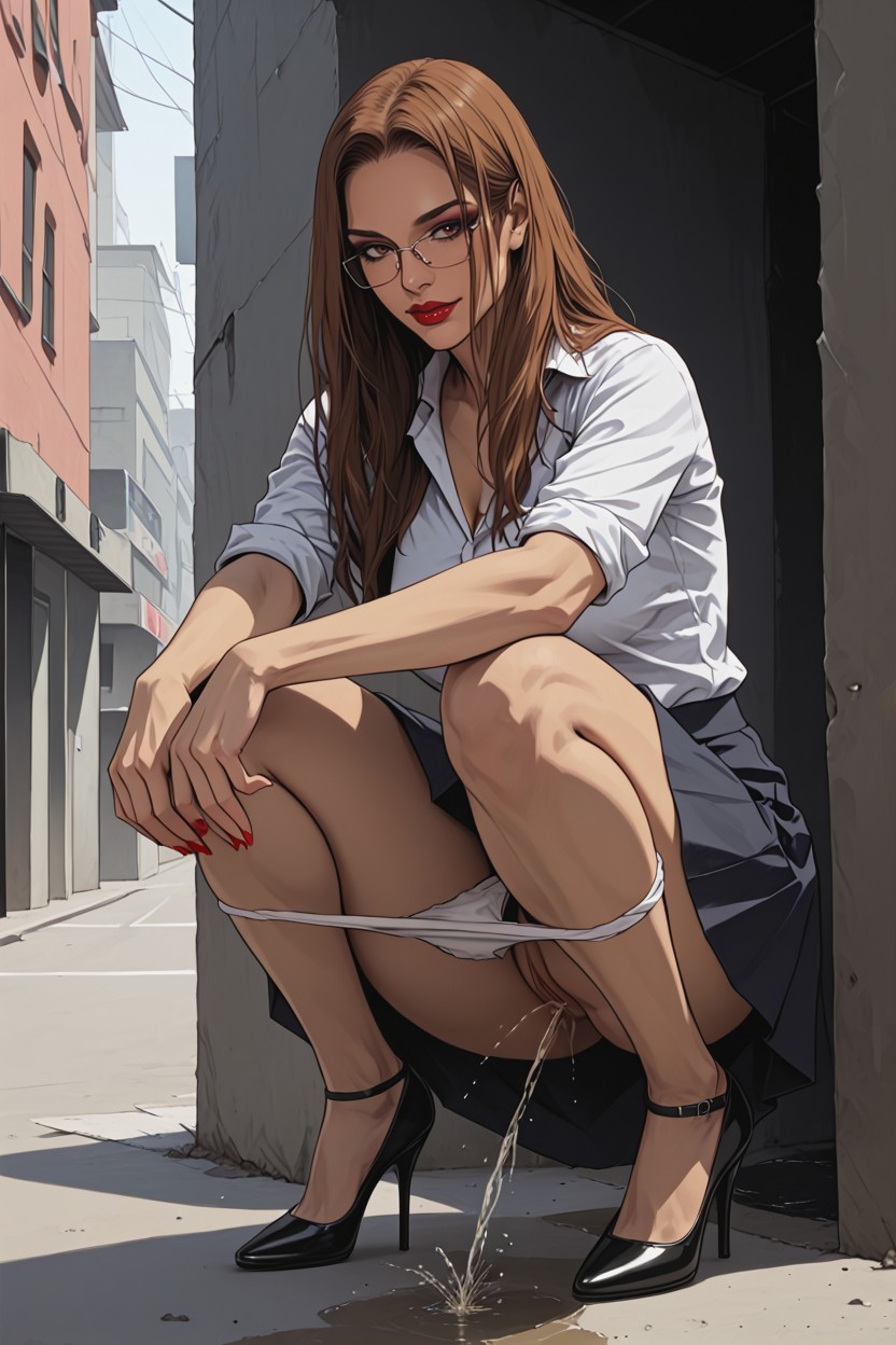 Grande Longueur, Look Up, Anatomically Correct Hands And Knees Porno IA Hentai