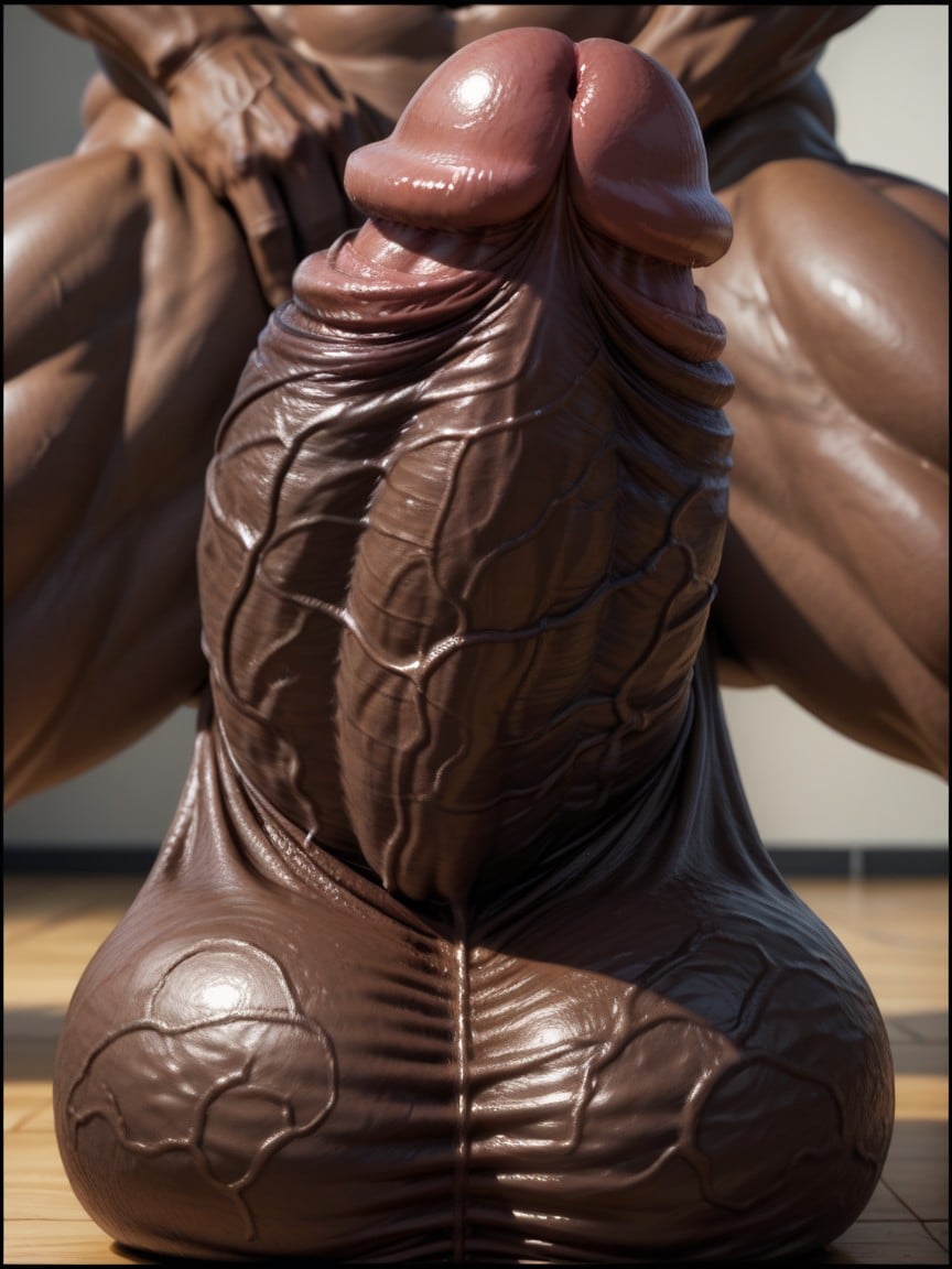 Hyper Realistic, Bulb Glans, 正面視圖 AI同性戀黃片
