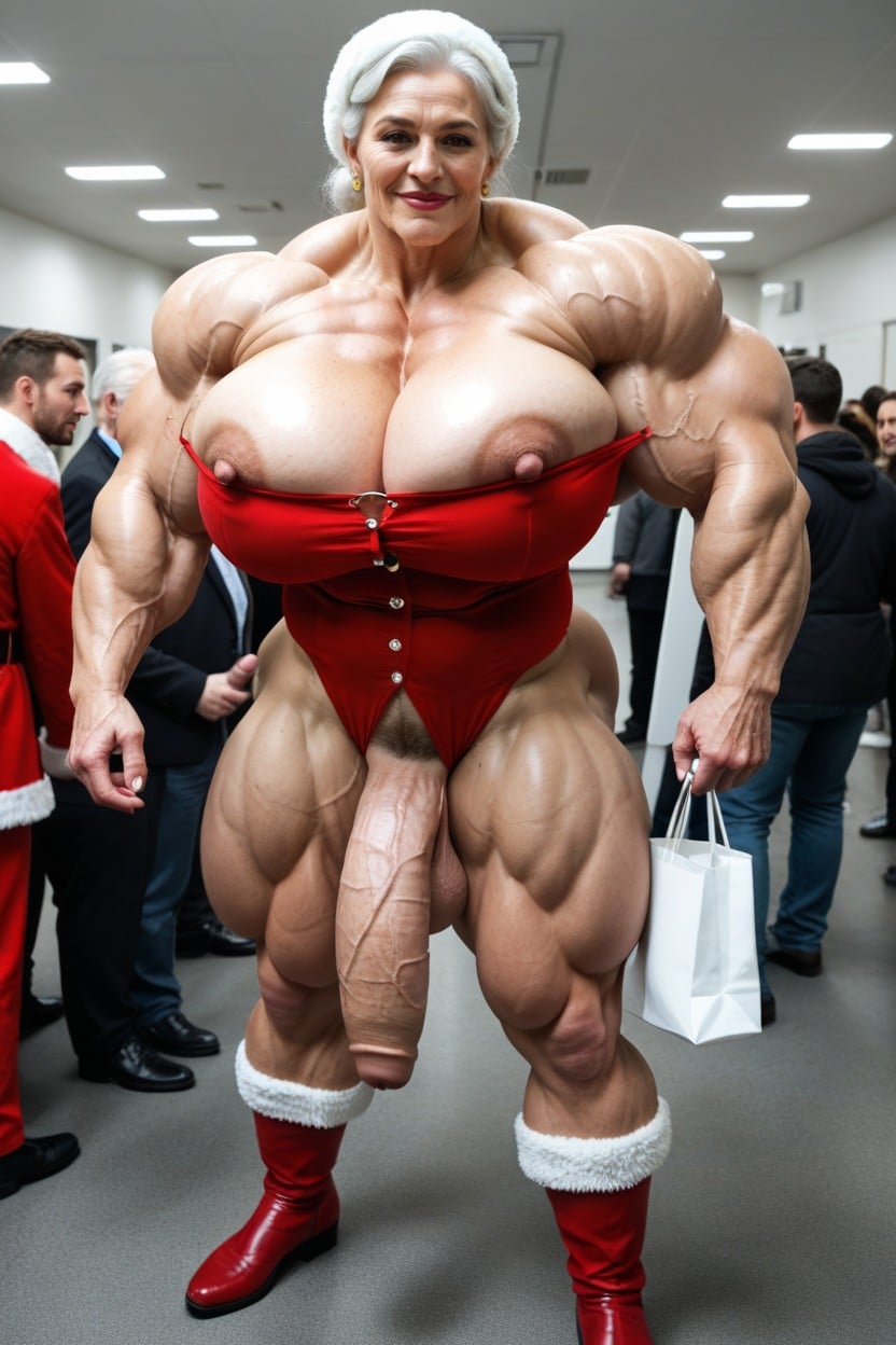 Massive Hair, Pechos Medianos, Massive Muscurlar Woman Porno shemale IA