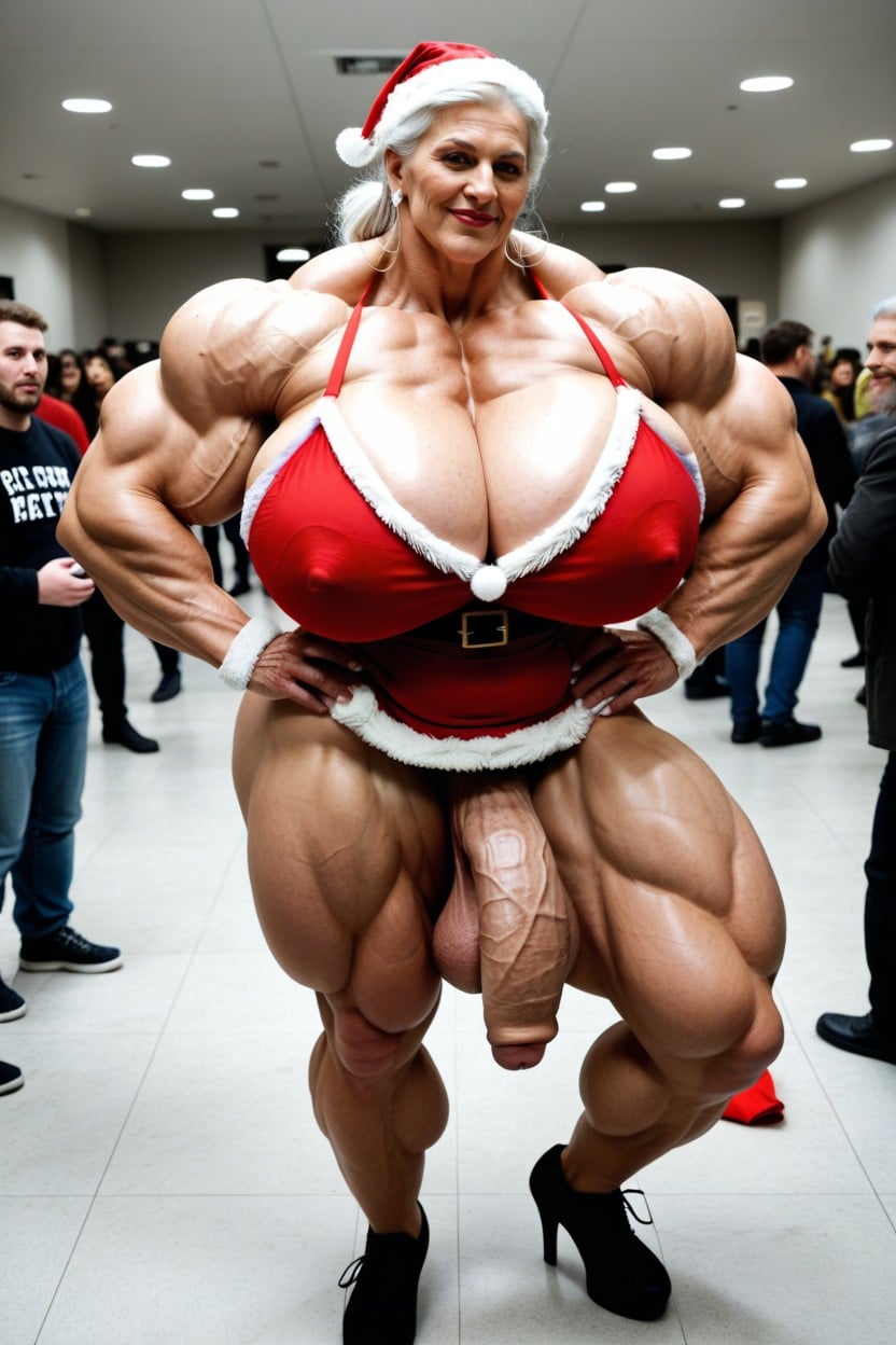 Standing With A, Foreskin, Hyper Massive Cock Shemale AI Porn