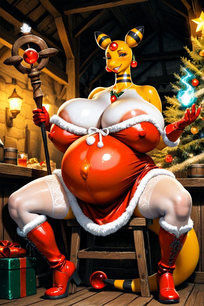 Medium Ass, Very Blushed, Holding Magic Staff Hentai AI Porn
