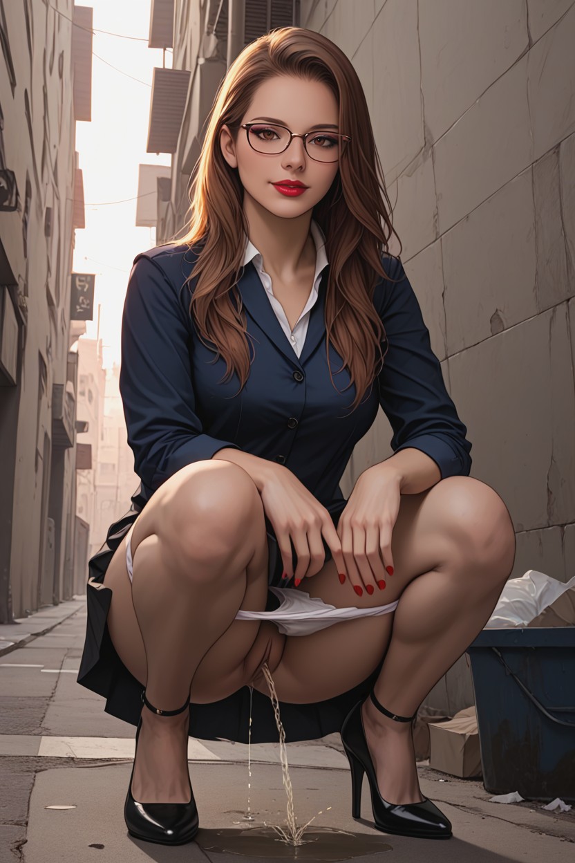 18+, Eyeliner, Glasses Porno IA Hentai
