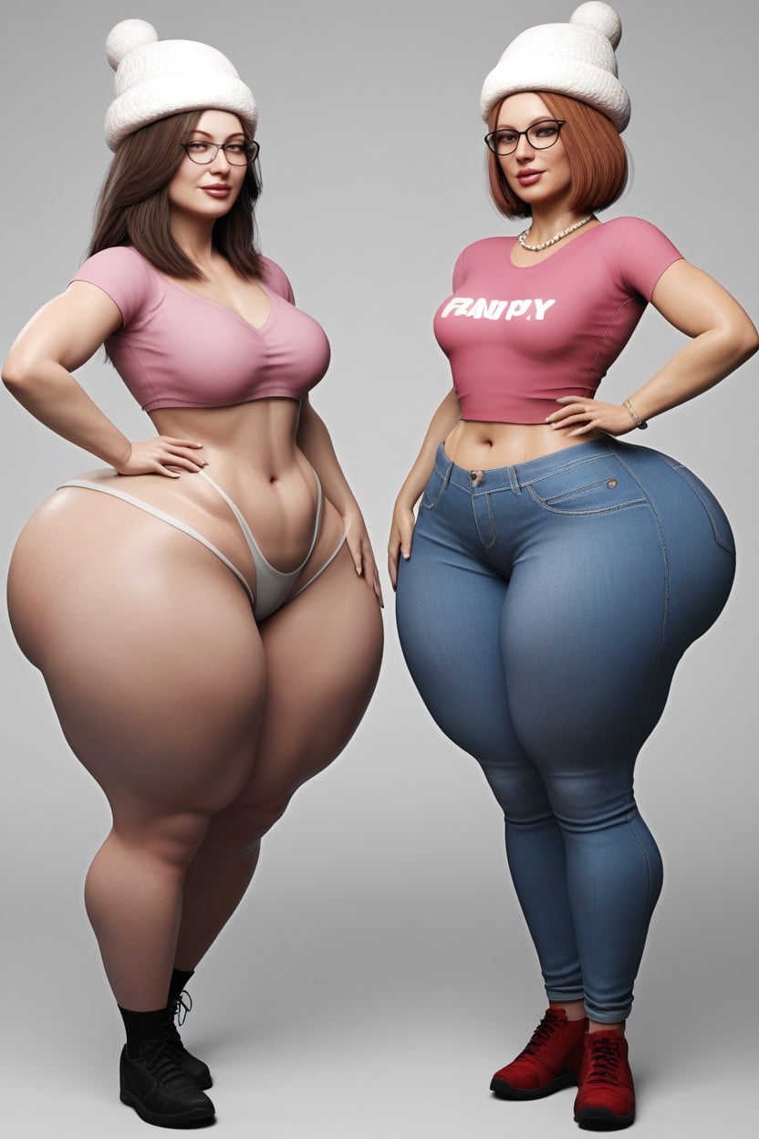 D Render, Model, Ass Bigger Than Body AI Porn