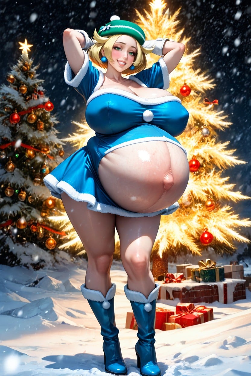 Looks At The Viewer, Puffed Cheeks, Small Ass AI Porn