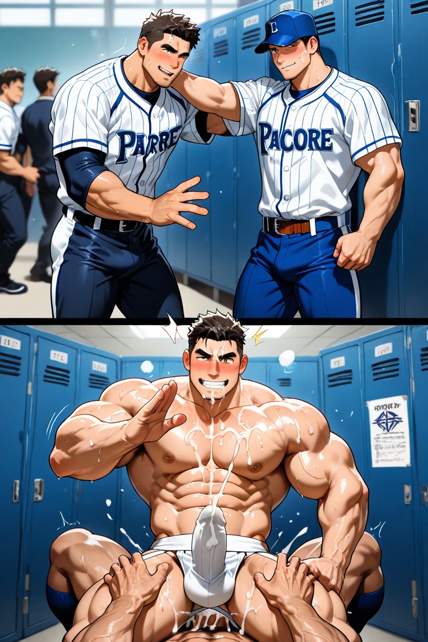 Pushing, Muscular Hunk, Big Biceps AI同性恋黄片