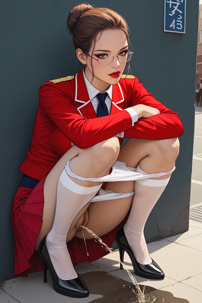 Alone, Taken Off Panties Pulled Down To Knees, Shoes Hentai AI Porn