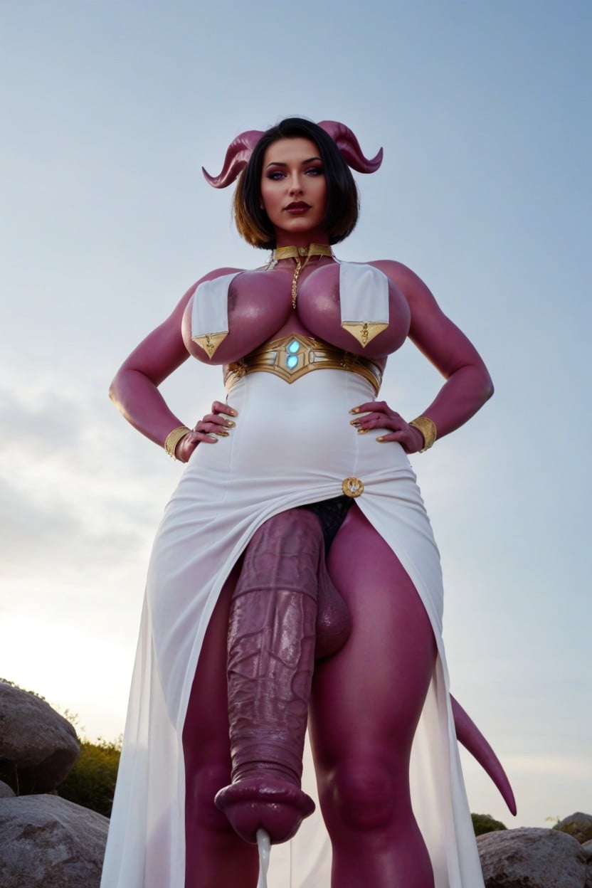 Form Fitting Clothes, Standing On Clouds, Bob Haircut Shemale AI Porn