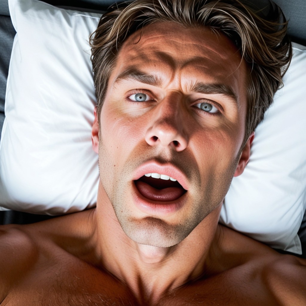 The Mans Head Is Tilted Back, Full Body, Orgasmic Face AI Porn