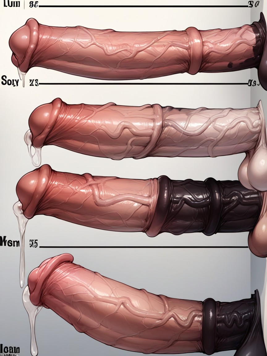 Cocks, Wide Angle, Longest At Bottom Shortest At Top Furry AI Porn