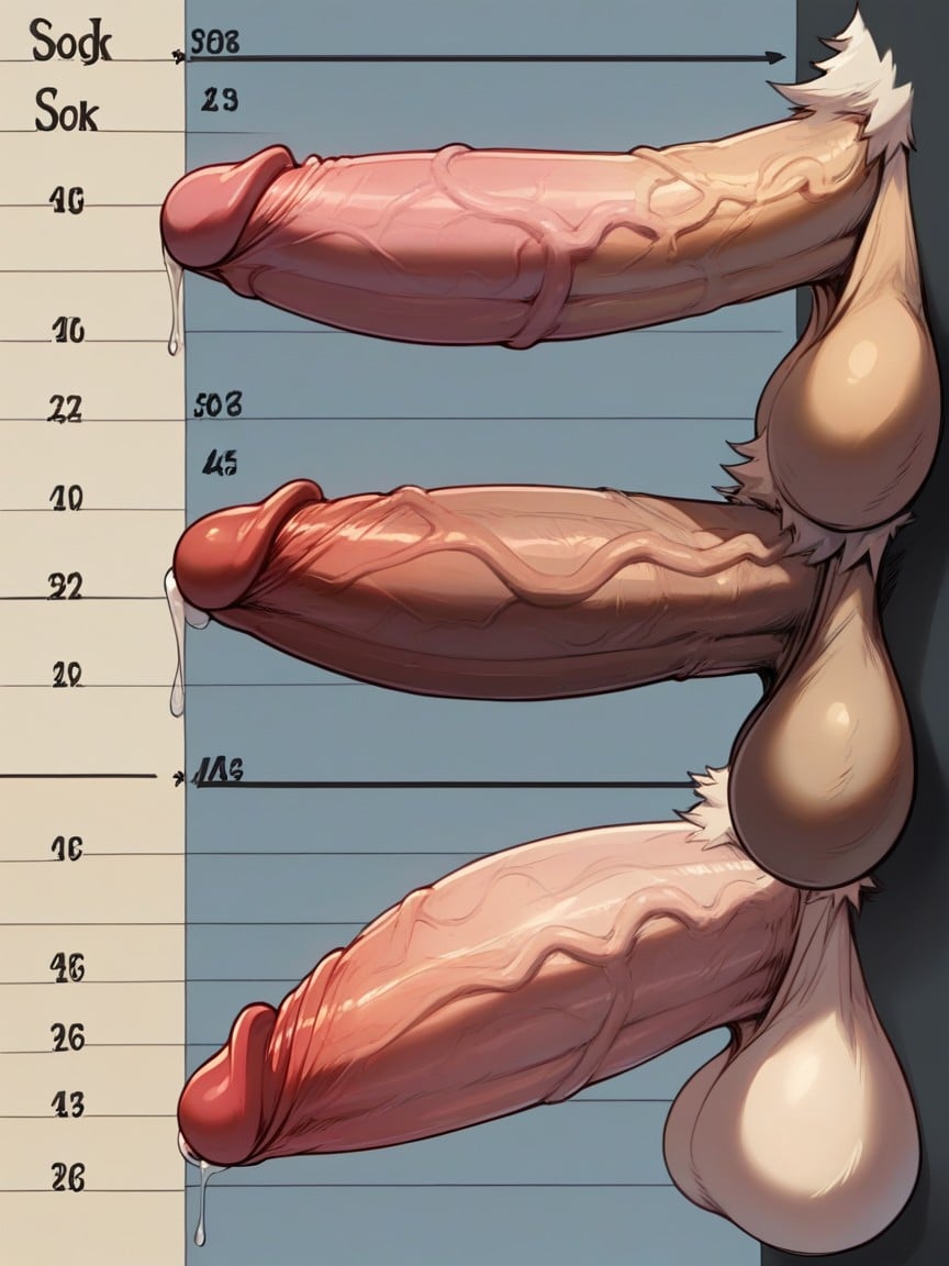 Long Cocks Vs Cocks, Shortest At Top, Cocks Furry AI Porn