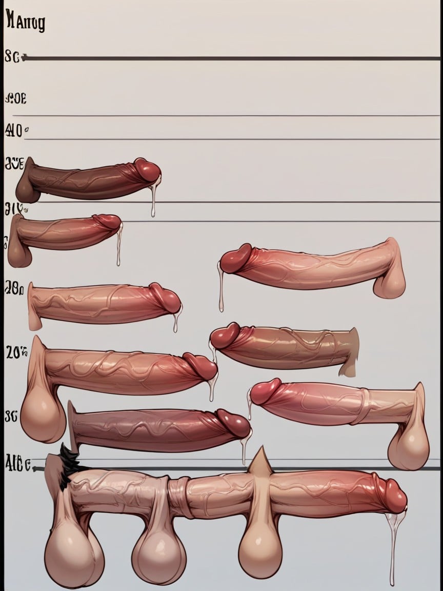 Wide Angle, Cocks, Longest At Bottom Furry AI Porn