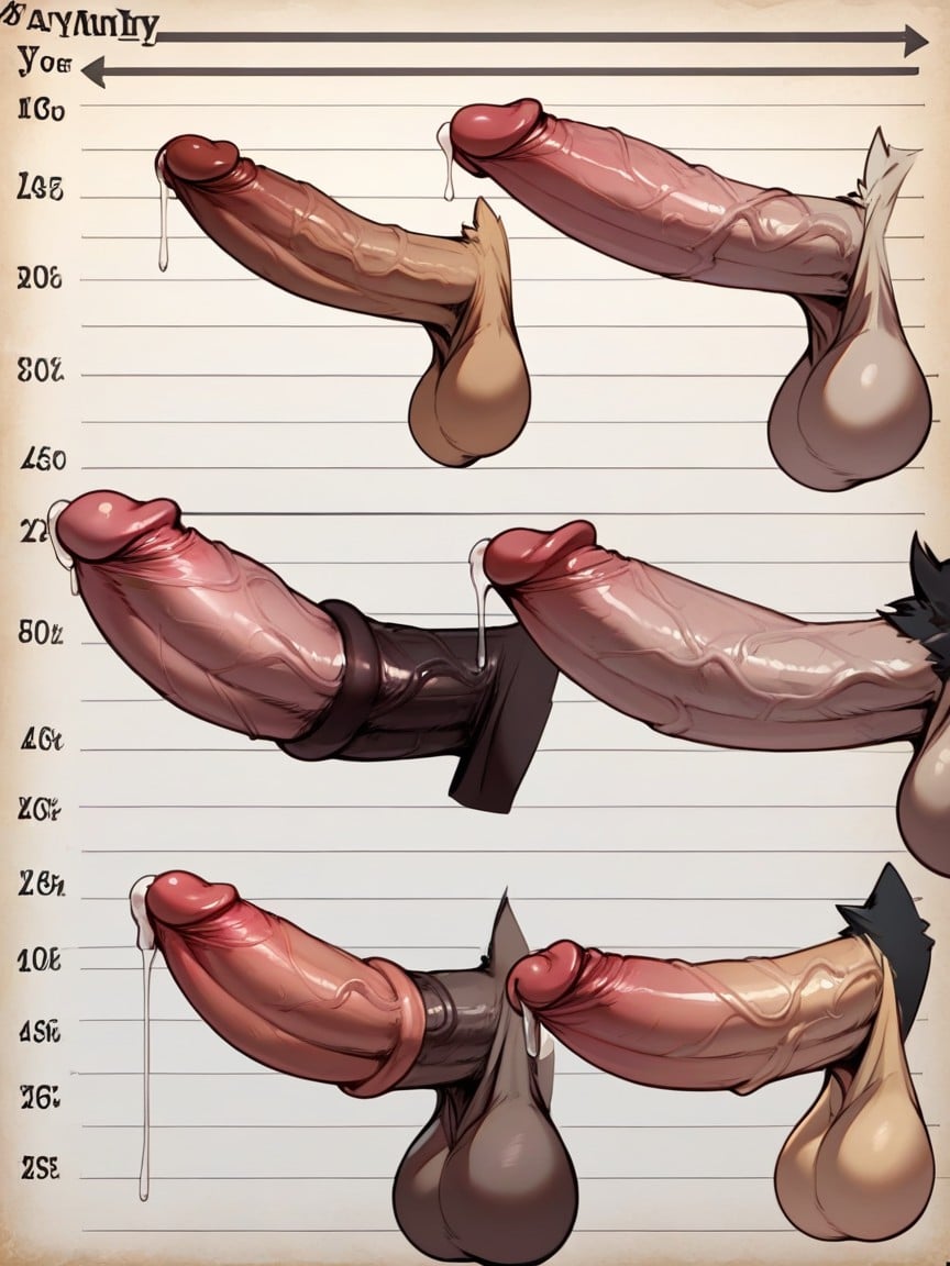 Cocks, Chart, Dripping Precum Furry AI Porn