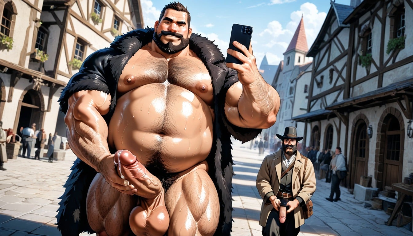 Bara Pecs, Medieval Village, 18+ AI Gay Porn