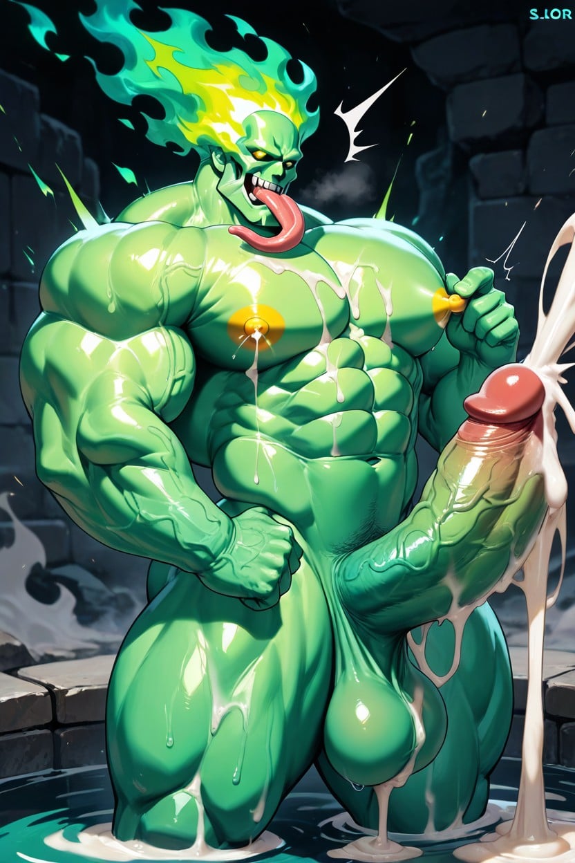 Erect Penis, Big Pecs, 極端下半身沉重 AI同性戀黃片