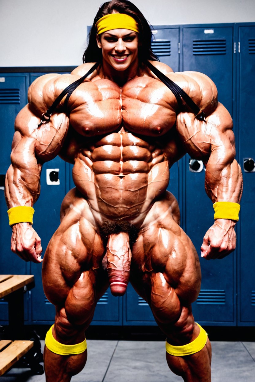 Massive Muscles, Extremely Swollen Veins, Gigantic Trapezius Porno shemale IA