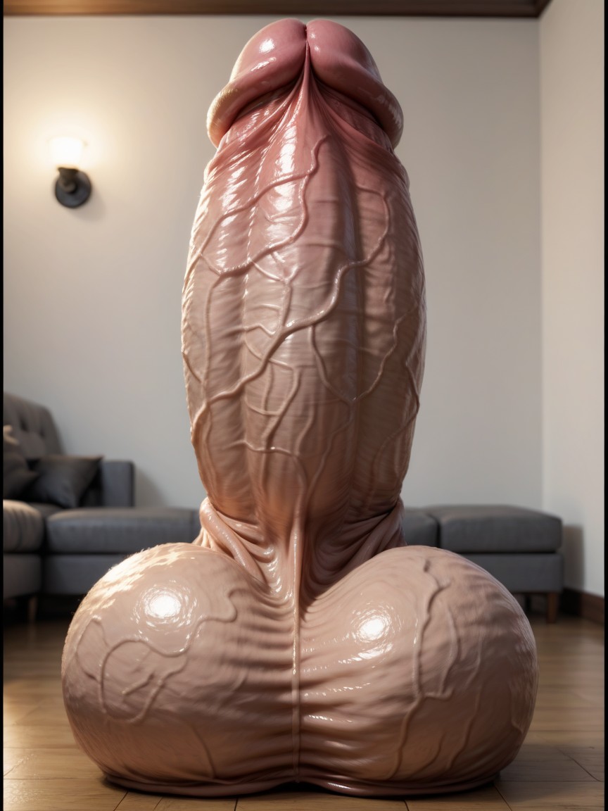 Lad Has Bowl Haircut, Huge Cock Tip, Plump Appleshaped Glans ゲイAIポルノ
