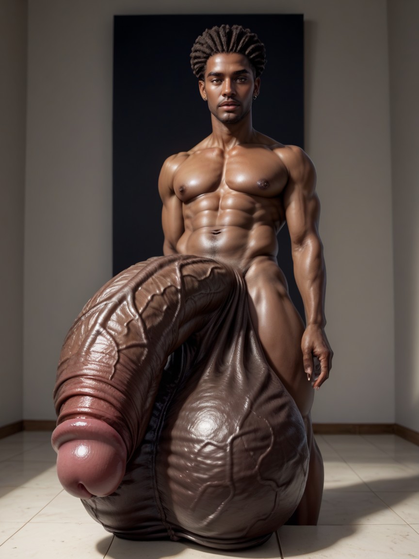 Massive Mushroom Cockhead Glans, Cock Hangs To The Floor, Exaggerated Urethra AI同性恋黄片