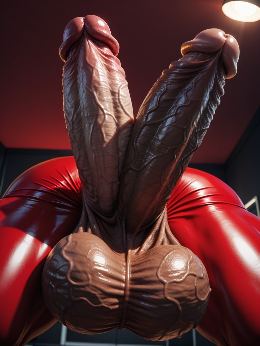 Exaggerated Urethra, Thick Glans, Red Skin AI Gay Porn