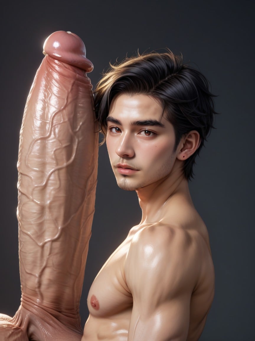 Subject Penis, Photo Real, Close Up Of A Flaccid Penis With Enormous Veiny Testicles AI Gay Porn