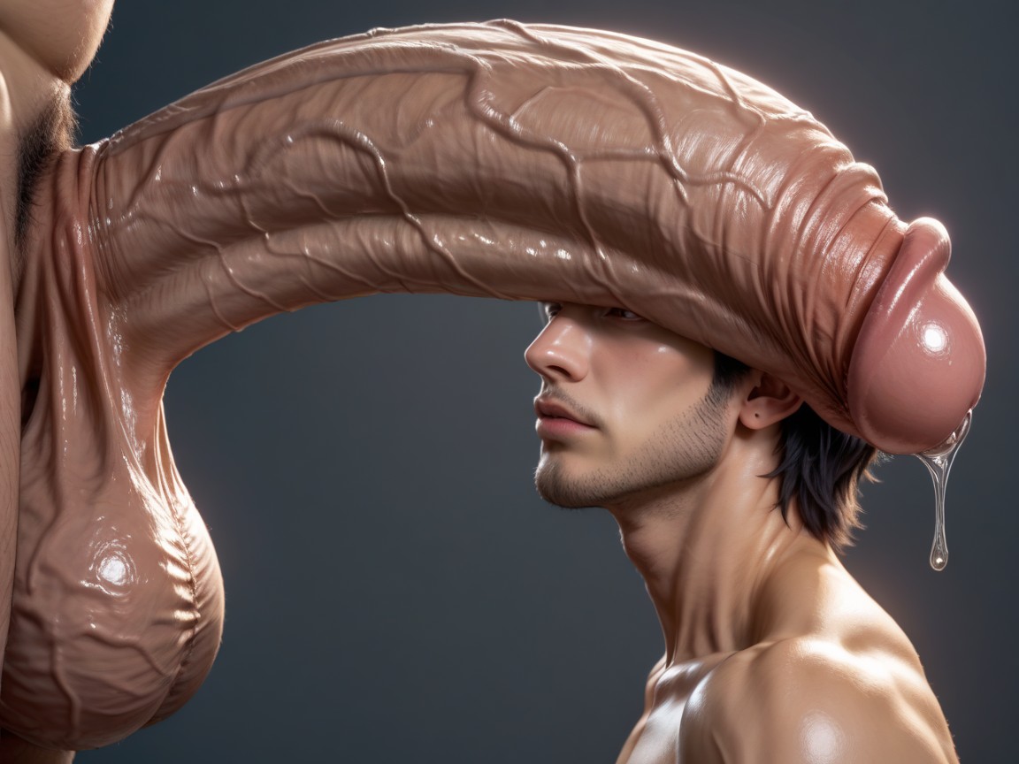Monster Cock, Photorealism, Veiny Cock 게이 AI 포르노