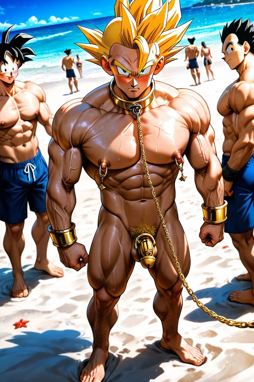 Standing, Goku, 2人 ゲイAIポルノ