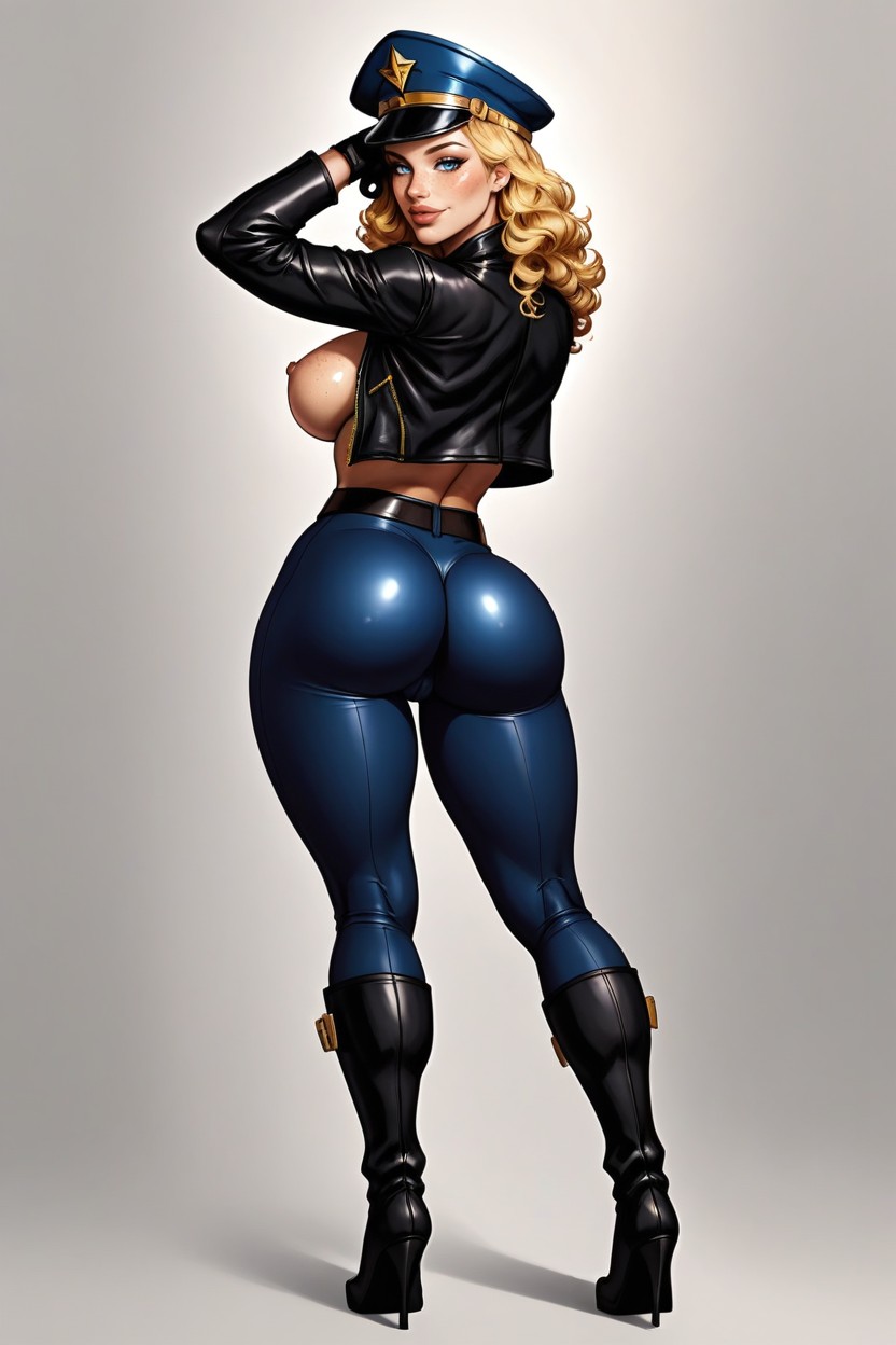 Rear View, Round Bubble Butt, Waist AI Porn