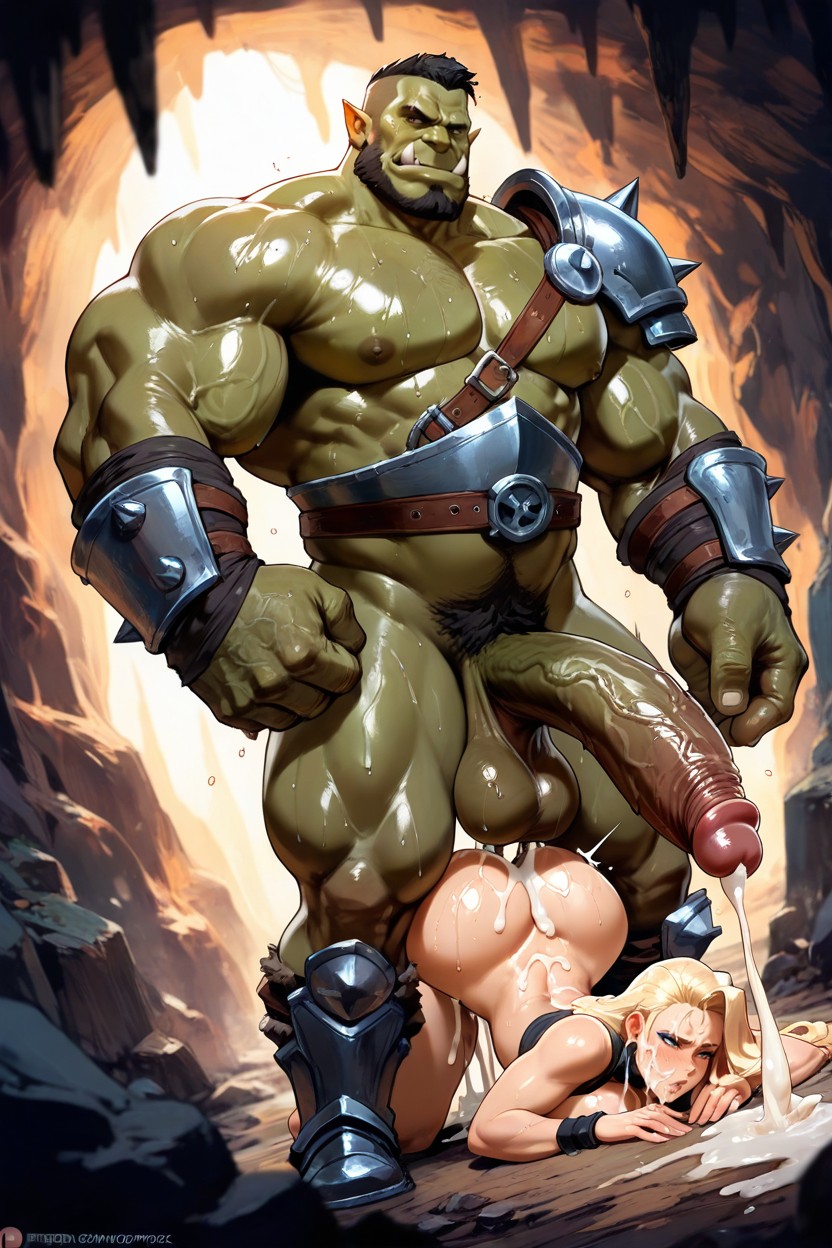 Huge Biceps, 难以置信的超长阴茎, Muscular Orc AI同性戀黃片