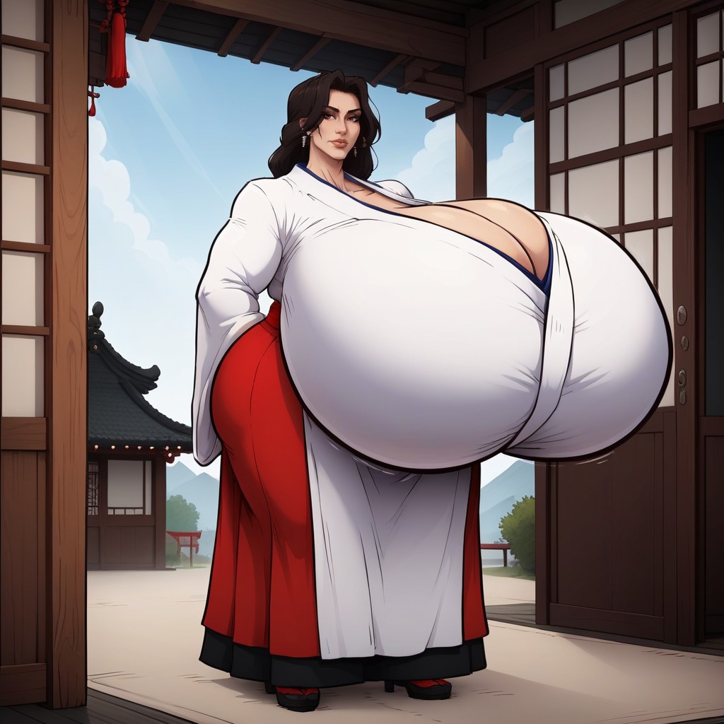 Colossal Breast, Kimono, 50+ AI Porn