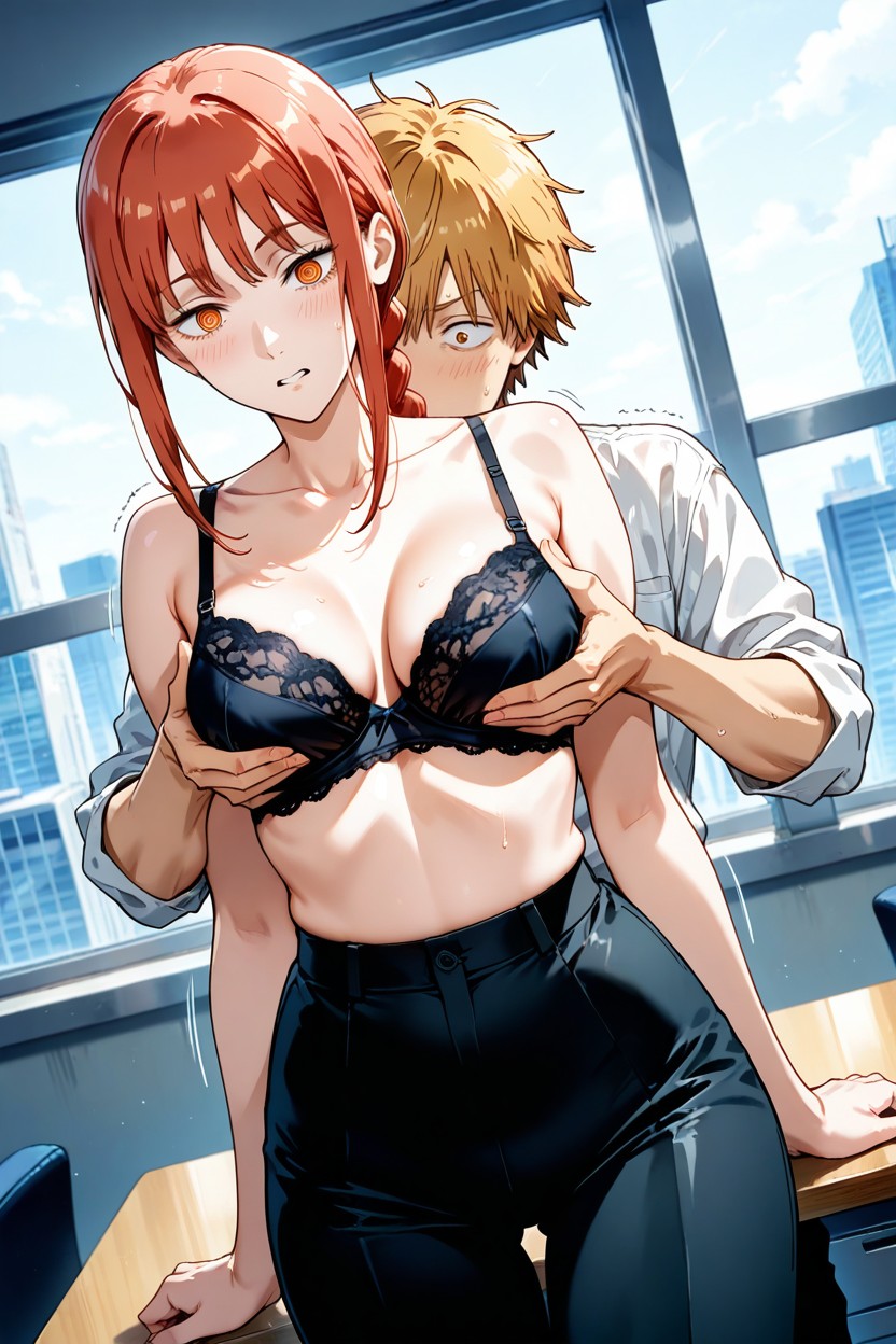 Office Window Background, Leg Shot, Motion Line Hentai KI Porno