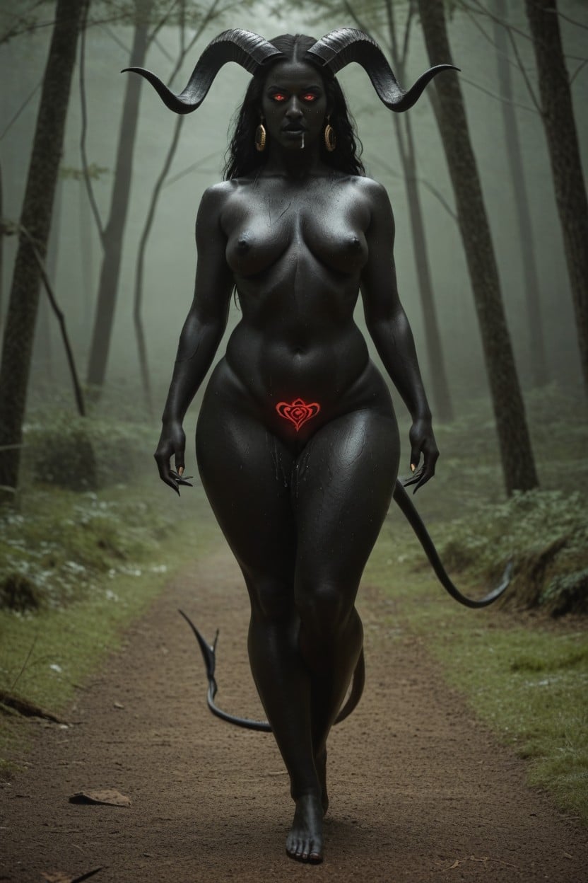 Has Big Fat Ass And Big Soft Black Boobs, An Ancient Drow Demoness Walking, Fat Vulva AI Porn