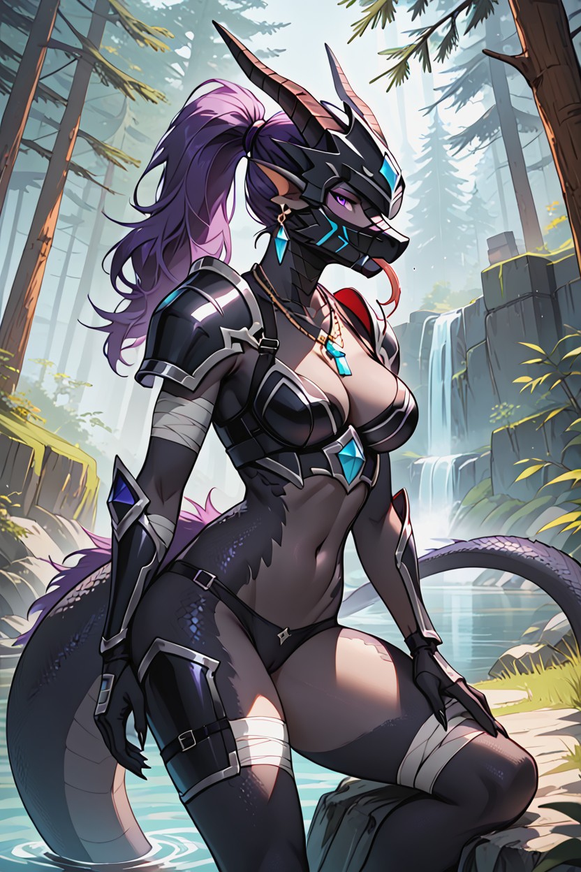 A Face, Armored Skirt, Person Furry AI Porn