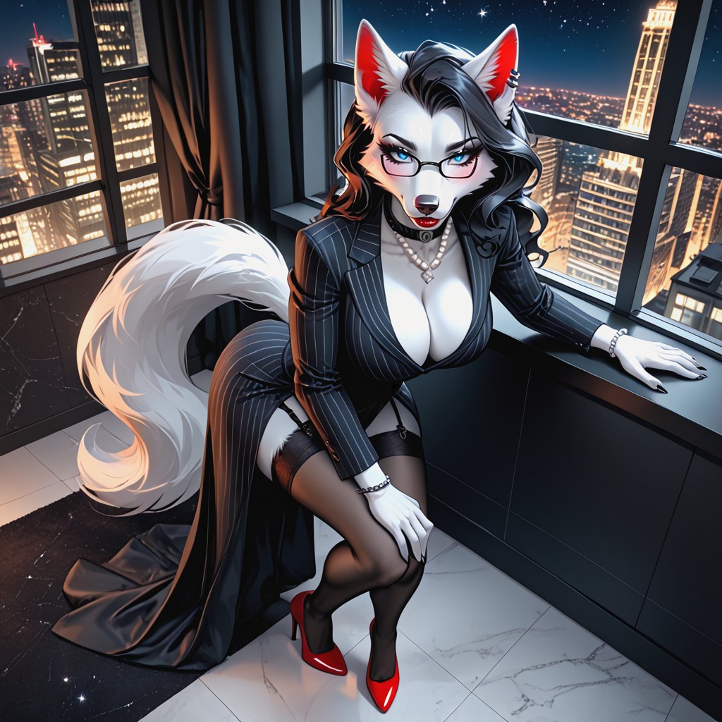 Lip Piercing, Extremely Beautiful, Face Furry AI Porn