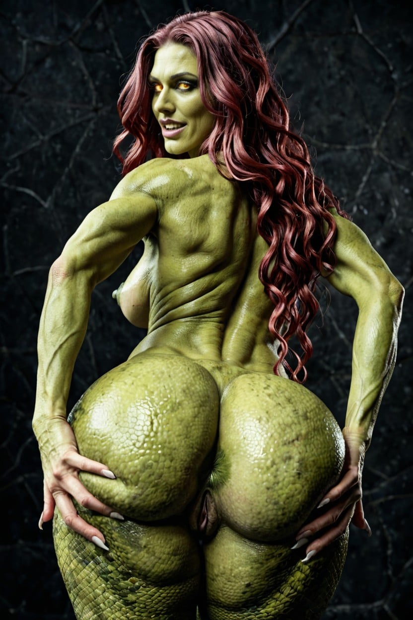 Fit, Scales Over Entire Body, Hyper Long Nipples AI Porn
