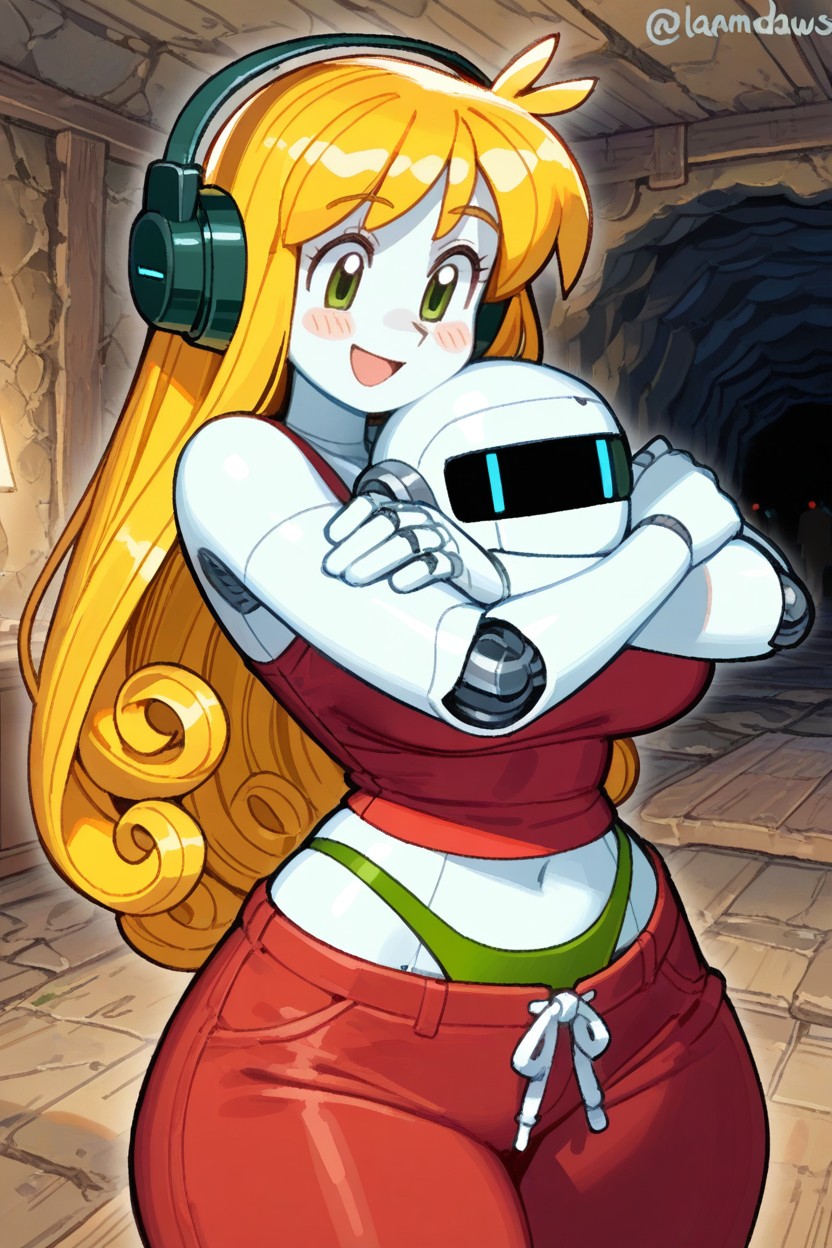 White Robot, Curly From Cave Story, Smiling Porno IA Hentai