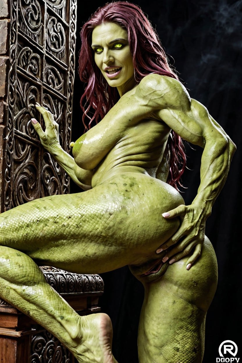 Ancient Greek Mythology, Medusa, Her Hair Is Made Of Sepents AI Porn