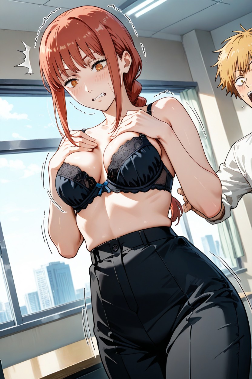 Fondling Breasts From Behind, Leg Shot, Makima Outfit AI黃漫