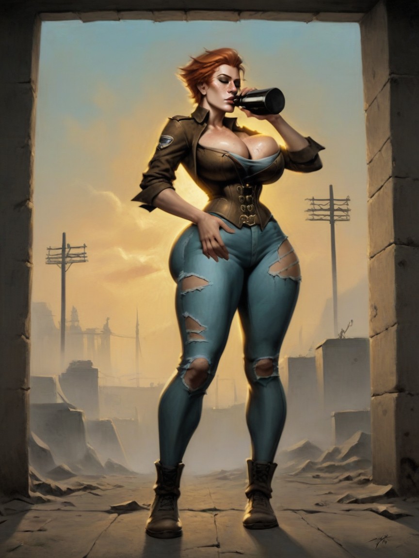 Short Length, Bottom Up, Extremely Muscular Body AI Porn
