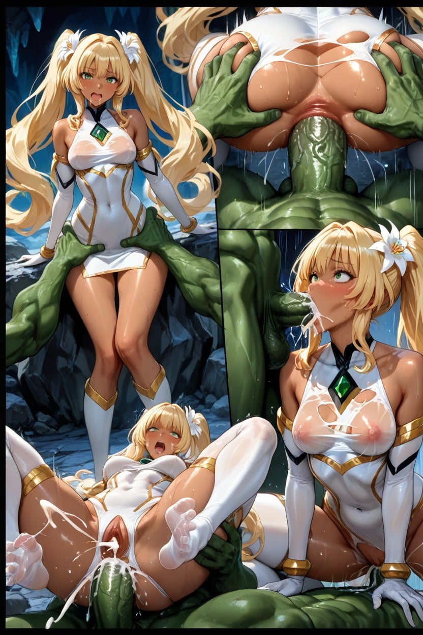 Blonde Pubes, Hyper Long Elegant Legs, Motion Lines Hentai AI Porn