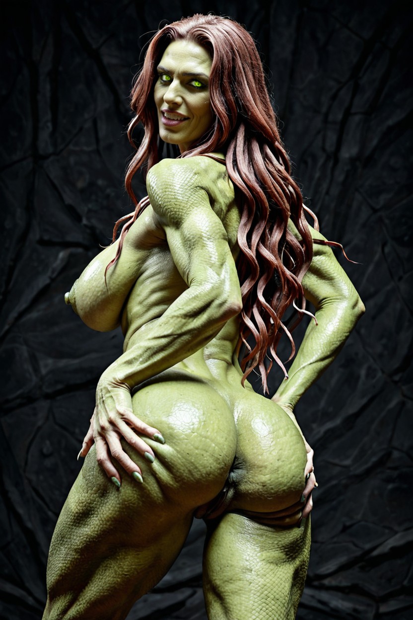 Scaley Skin On Tits And Nipples, 30+, Full Body AI Porn