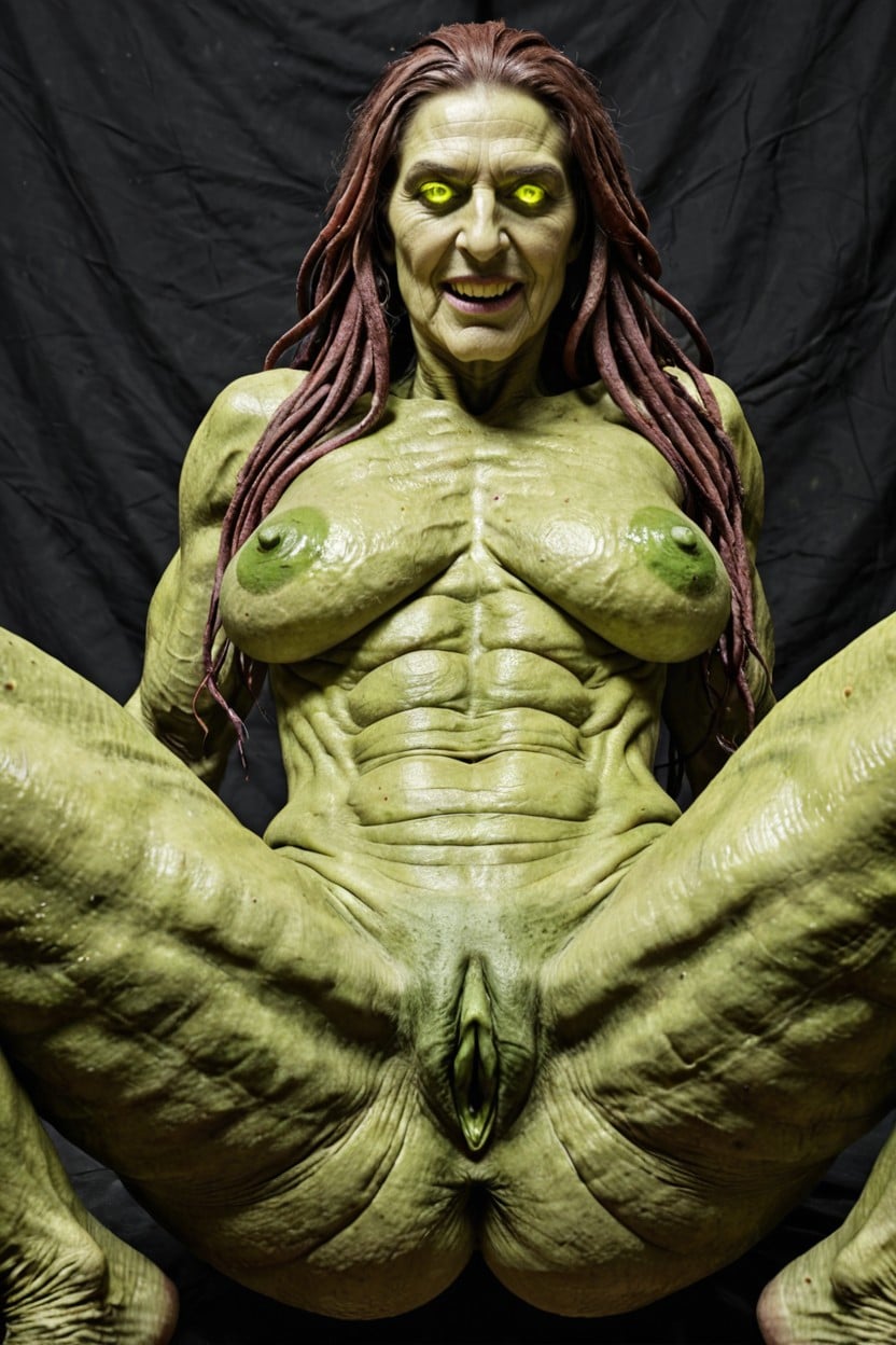 Medusa, Serpent Skin, Erect Nipples AI Porn