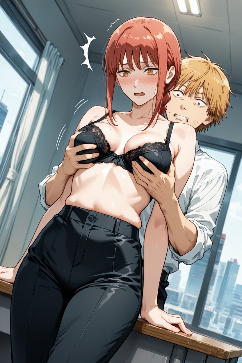18+, Groping Breast From Behind, Front View Hentai AI Porn