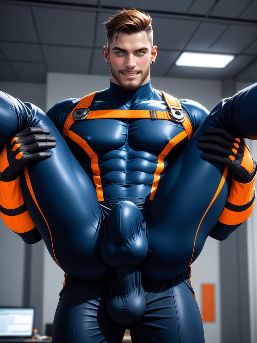 生氣, Looks Like Gordon Freeman From Half Life Game, Very Large Detailed Bulge AI同性戀黃片