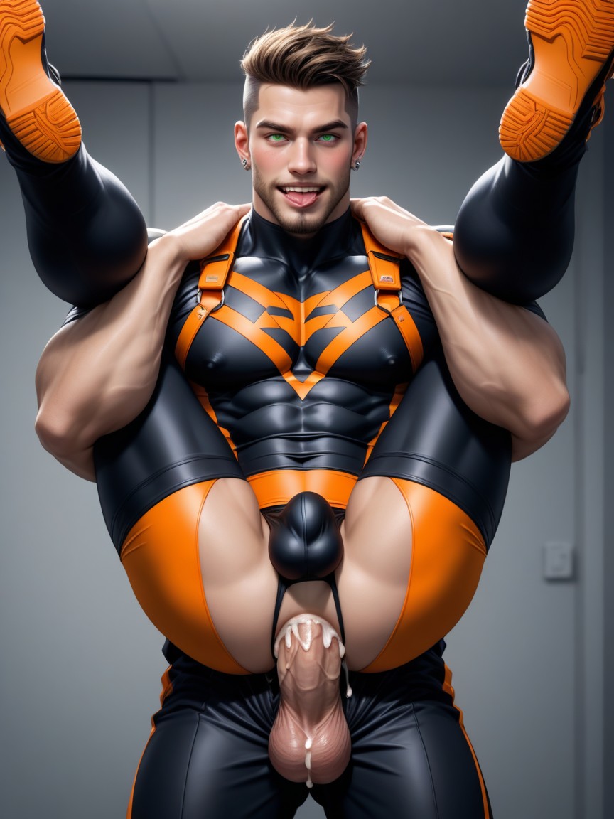 震驚, 阿嘿臉, Gigantic Bulge Under Clothes AI同性戀黃片